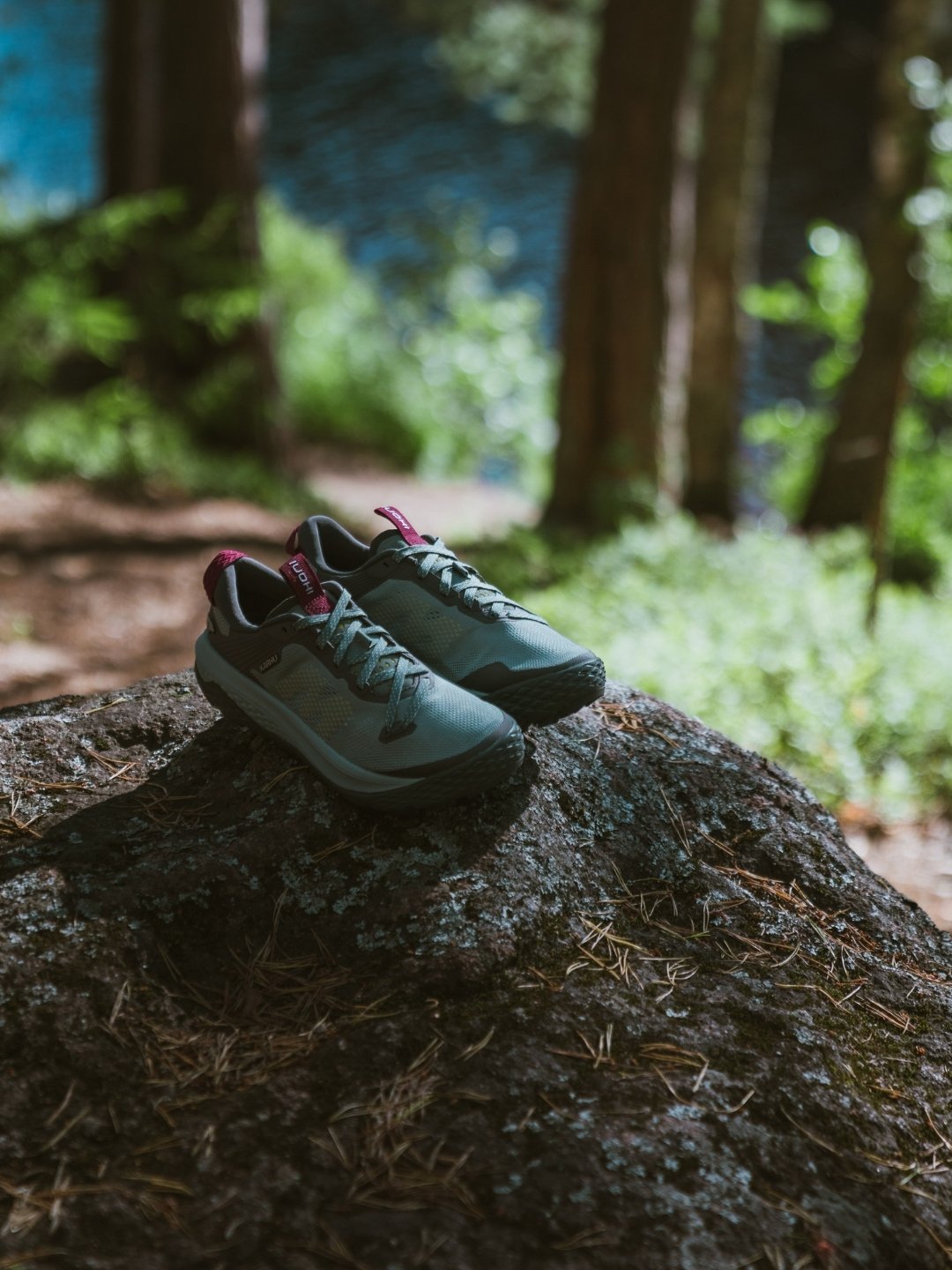 Women's KARHU Ikoni Trail on rocky terrain